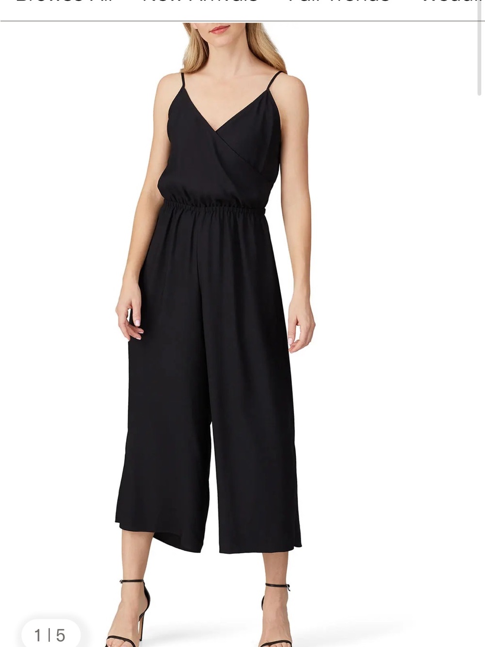 Habitual Brixton Surplice Jumpsuit Black Wide Leg Size M